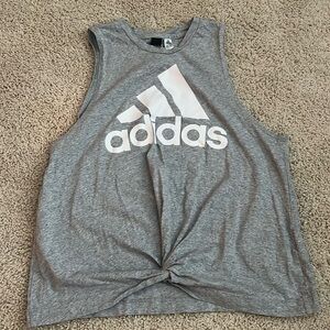 Adidas gray tank women’s